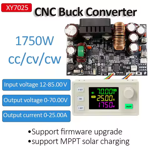 XY7025 70V/25A/1750W Buck Converter CNC DC Buck Power Supply Adjustable Regulated Constant Voltage C