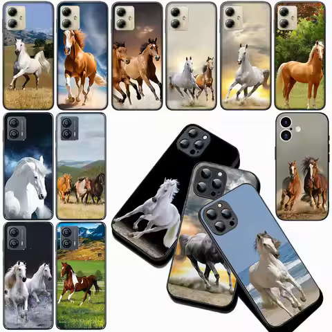 Running Wild Free Horse Phone Cover Case for Samsung Galaxy A04 j7 J5 J2 Prime J8 A01 A02 A03 a56 A4