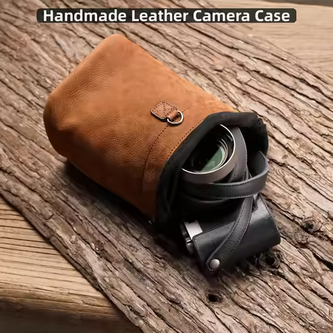 Mr. Stone Handmade Genuine Leather Camera Case Bag For Sony A7C2 Fujifilm ZF X100VI XT30 XT5 Leica Q