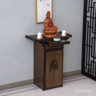Solid Wood Altar Buddha Shrine Household Small Buddha Worship Table Buddha Niche Altar Altar Economical Incense Burner T