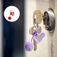 HSV Creative Fun Plush Pom Heart Keychain Design Multiple Color Backpack Decoration Wallet Accessori