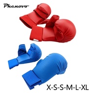 [Phenovo] Boxing Gloves Karate Gloves Leather Lightweight Breathable Mma Gloves Kickboxing Gloves fo