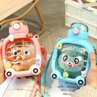 Bình Nước Vuông Hình gấᴜ 1000ml và Bình Đựng Nước Sports Cup 1300ml Kèm Sticker Dán