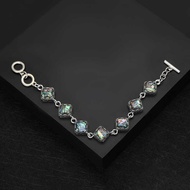 Style Unique Fashion Abalone Shell Bracelet Geometric Square Abalone Shell Bracelet Jewelry