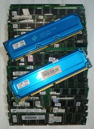 Jual RAM/MEMORI SDR BIASA 64/128/256/512 MB & 1 GB (PC 100/133) Yang 4, 8, 16 &18 IC Second Untuk Ko