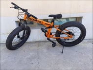 Bicycle 20寸雙避震 折疊單車 加粗輪 -雪地單車 沙灘單車 越野單車  橙/白紅/金/藍色 包送貨 20吋7速 1398元/ 21速1468元/ 24速1508元/27速1608元/30速1