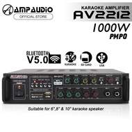 1500W Karaoke Amplifier Ampaudio AV2212 Bluetooth Stereo Amplifier Wireless Audio Home Karaoke Power Amplifier USB