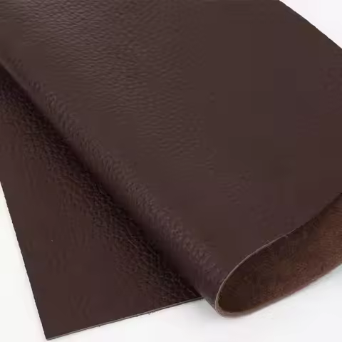 3mm coffee colored thick cowhide leather, deep brown top layer genuine leather fabric, car sofa seat