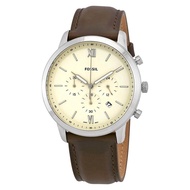 Authentic Fossil Neutra White Dial Brown Leather Watch FS5380 Jam Tangan Lelaki