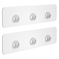 20PCS Shower Adhesive Replacement Acrylic Non-Punching Transparent Non-Marking Wall Hanging With Hoo