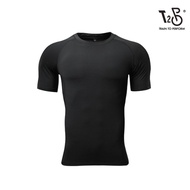 T2P Men's Compression Top Running TShirt Short Sleeve T-Shirt Lightweight Quick Dry Base Layer