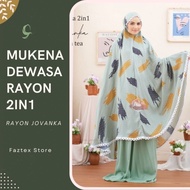 Mukena Dewasa Rayon Premium 2in1 Jovanka - Mukena Traveling Mini - MAG