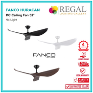 [Free remote] Fanco Huracan DC Ceiling Fan 52" No Light - Regal Lighting