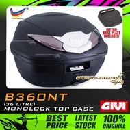 KOTAK/BOX GIVI TOP MONOLOCK CASE B360 B360N B360NT (CLEAR REFLECTOR) [BASE PLATE INCLUDED]
