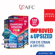 [2 Boxes] AFC Diamond Vision PRO 4X-Dry Tired Eyes Blurred Vision Blue Light Eye Fatigue - Free Form