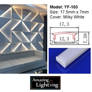 Aluminium Profile Casing LED Light Channel Strip Light LED Track Light Recessed Ceiling Corner YF103 Amazing Lighting