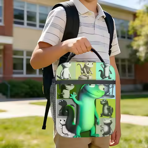 Hoppers In My Lizard Era Insulated Lunch Bags Cooler Bag Reusable,Lunch Container Leakproof Tote Lun