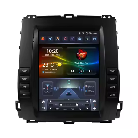 9.7"Carplay Android 13 Auto Car radio For Toyota Land Cruiser Prado 120 2002 - 2009 Lexus GX47 GPS S