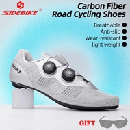 Sidebike cycling sneaker lightweight carbon fiber sports shoes cleat breathable racing road bike shoes sneakers for man footwear