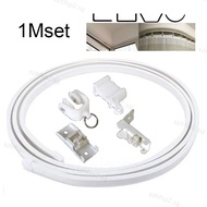 Windows Decor Plastic Accessories Kit Flexible Ceiling Curtain 1M Track Mounted Bendable Curved Rod Rail Straight Slide  SGH2