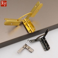 Vintage wooden box with seven-character hinge and loose leaf mechanism7Small hardware hinges, aircra
