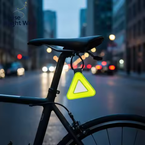 Protective Reflective Signs for Bike Triangles during Night Riding
