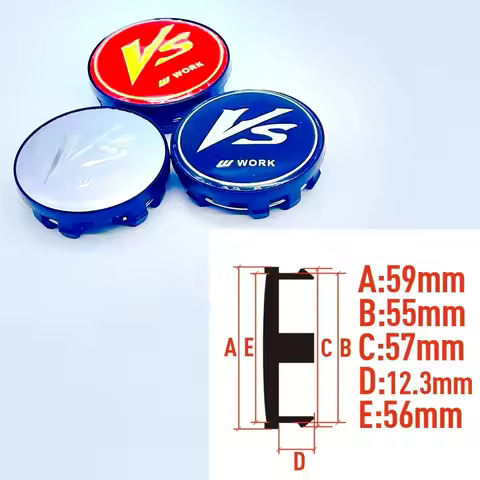 4pcs/lot 3D High Quality 59mm Car Wheel Hub Cover Center Caps for VS W Work Racing Styling Badge Emb