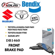 Bendix Metal King Brake Pad Front FOR TOYOTA AVANZA F601 F601 F651 F652 F652 F654  Toyota rush F700 