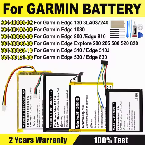 Battery For Garmin Edge 130 3LA037240,1030,Edge 510 510J,800 810,Explore 520 820 520 500 200 Plus 36