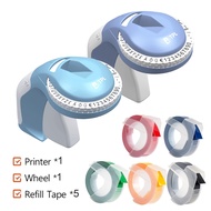 DIY 3D Embossing Typewriter Organizer Xpress Label Maker with 5Rolls 9mm Label Tape Replacement DYMO