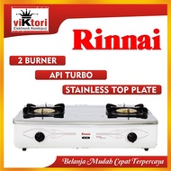 RINNAI KOMPOR GAS 2 TUNGKU RI712T KOMPOR GAS RINNAI TURBO PUTIH