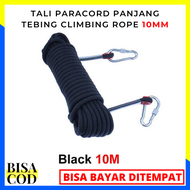 TALI PARACORD PANJANG TEBING CLIMBING ROPE 10MM WITH STEEL BUCKLE - P4 / Tali Panjat Tebing Kuat / T