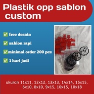 Custom screen printed opp plastic | Plastic bread, cake, risol | Size 10x10, 11x11, 12x12, 13x13, 14