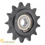 WISDOM Convex Idler Gear, 13 Tooth 10mm Bore 1/2" Pitch Chain Idler Sprocket, Black Oxide  C45 Carbo