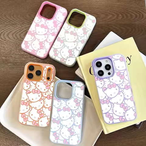 2 IN 1 Hello Kitty Case For OPPO Reno 14F 13F 12F 11F 14 13 12 Pro A5X A3X A5 Pro A17 A60 A78 5G Pho