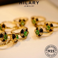 HILARY JEWELRY 純銀戒指 Perempuan Adjustable Accessories Emerald Ring 925 Vintage For Silver Sterling Cincin Original Perak Women Korean R2092