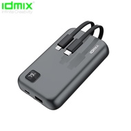 IDMIX P10 Ci Pro 10000mAh Slim Powerbank Power Delivery built in Lightning and Type C Cable