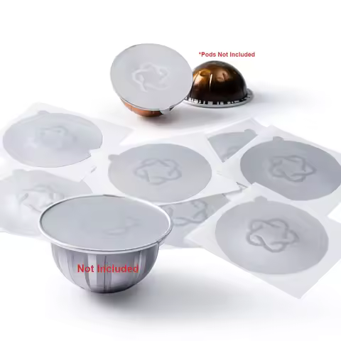 Only Refillable Capsules Pods Lids Aluminum foils Stickers For Nespresso Vertuo Next Automatic Coffe