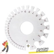PA-HOME Round Wire Gauge, Metric and Imperial Scales Stainless Steel Thickness Gauge, Round Dual Sid