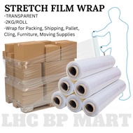 [LHC] STRETCH FILM TRANSPARENT (500MM X 2KG) / PLASTIC WRAP / CLEAR STRETCH WRAP FILM / TRANSPARENT 