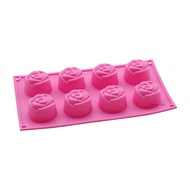 Rose Pudding Cake Silicone Mold 8 cavity III
