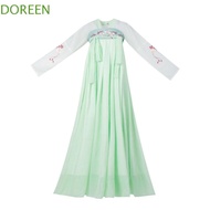 DOREEN Stage Dance Dress, Chinese Style Hanfu Chinese Hanfu, Elegant Chinese Pink Green Chinese Hanfu Dress Party