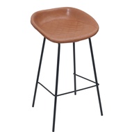 Global House PULITO เก้าอี้บาร์ เบาะหนัง PU รุ่น PELLE-BW ขนาด 44x44x82ซม. สีน้ำตาล รับประกันของเเท้