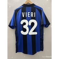 Camiseta Retro Local Del Inter Milan , Ronaldo Y Vieri , Talla S-XXL , Hot 2001-02 , De Alta Calidad