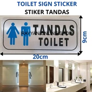 MALAYSIA STOCK-1Piece Toilet Sign Sticker / Sticker Tandas Stiker Tandas 1 Keping