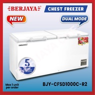 [Extra Large] Berjaya Premium 1000L Dual Chest Freezer BJY-CFSD1000C-R2 (White) 5 YEARS Compressor w