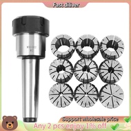 10Pcs ER32 Spring Collets Set 2/4/6/8/10/12/16/18/20mm + MT3  ER32 Collet Chuck Morse Taper Holder