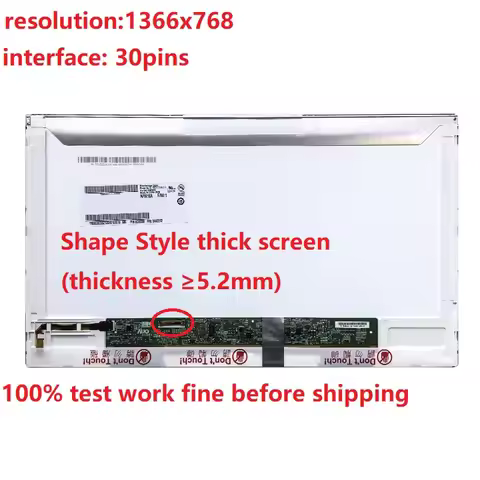 for Lenovo T540P E540 L540 15.6" LED LCD SCREEN B156XTN02.6 N156BGE-E11 LP156WH4 TPP1 LP156WH4 TPA1 