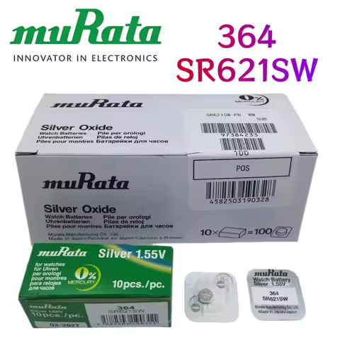 10-100PCS Original muRata AG1 LR621 364 164 531 SR621 SR621SW SR60 CX60 Button Battery For Watch Toy