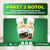 Joss VIT - Paket 2 Botol Isi 200 Kapsul Herbal Stabilkan Gula Darah Tingkatkan Daya Tahan Tubuh